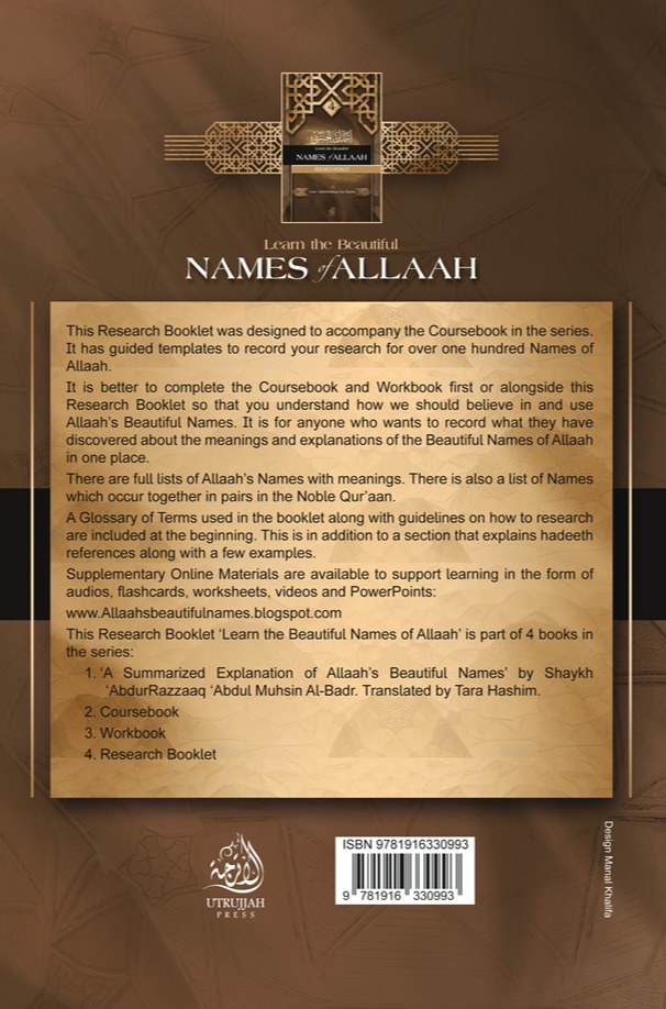 Learn the Beautiful Names of Allaah Research Booklet