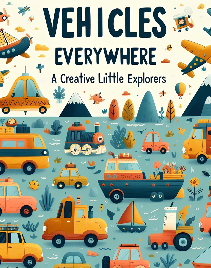 Vehicles Everywhere: A Creative Coloring Book for Little Explorers