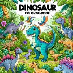 Dinosaur Coloring Book for Kids Jungle Fun: A Colorful and Creative Book for Kids, Prehistoric Lands within the Dino Universe