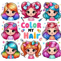 Color My Hair: A Coloring Book of Fun and Fabulous Hairstyles