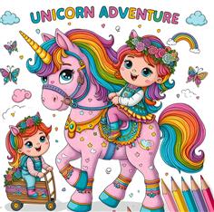 Unicorn Adventure: A Coloring Book of Exciting and Fun Unicorn Pictures